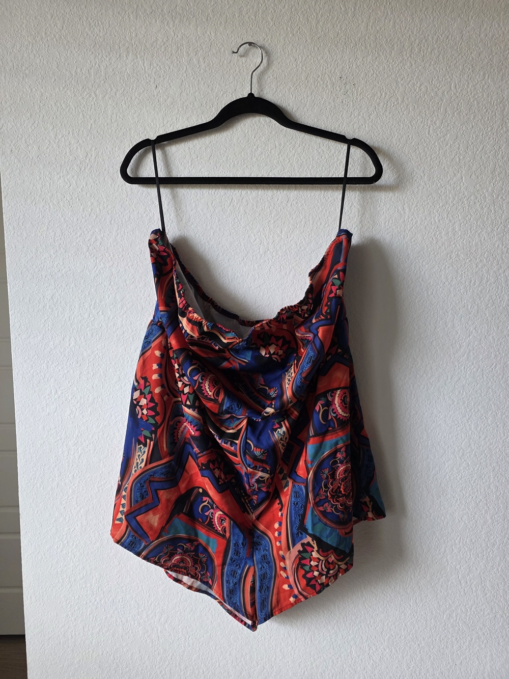 Colorful Vibrant Design Strapless Leightweight Romper Shein Plus Size
